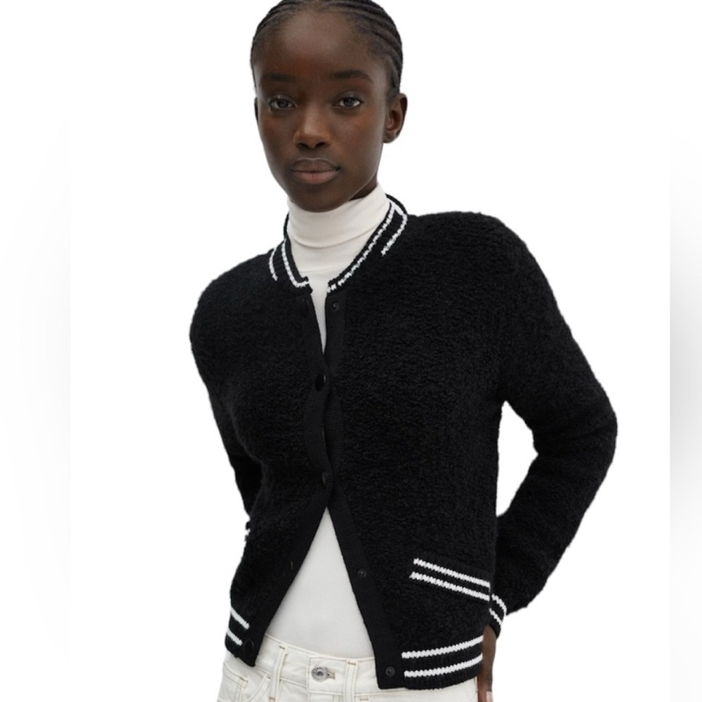 Black Textured Women's Jacket